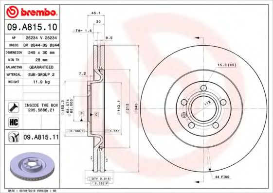 BREMBO 09.A815.11