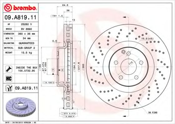 BREMBO 09.A819.11