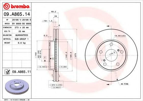 BREMBO 09.A865.11