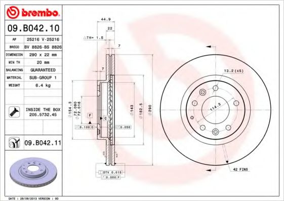 BREMBO 09.B042.11