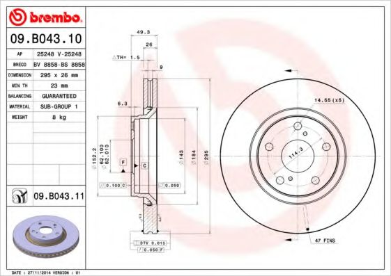 BREMBO 09.B043.10