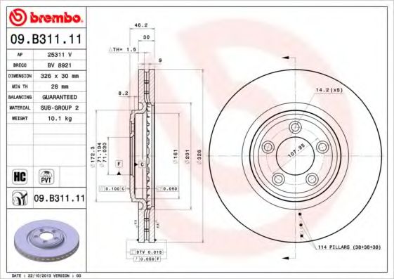 BREMBO 09.B311.11