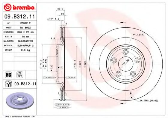 BREMBO 09.B312.11