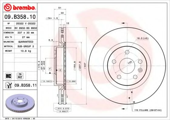 BREMBO 09.B358.11