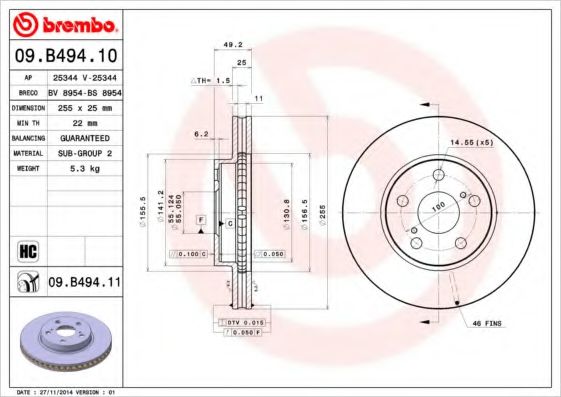 BREMBO 09.B494.10