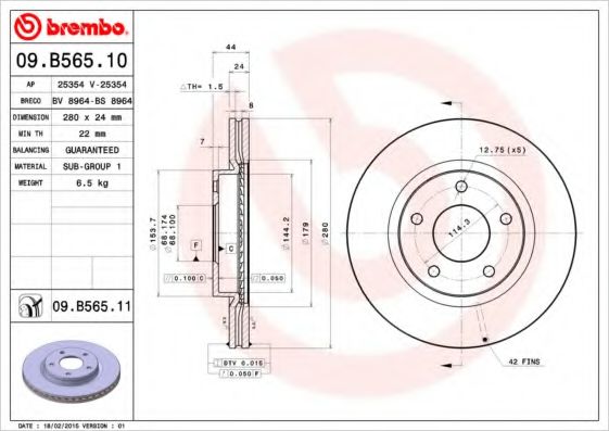 BREMBO 09.B565.10