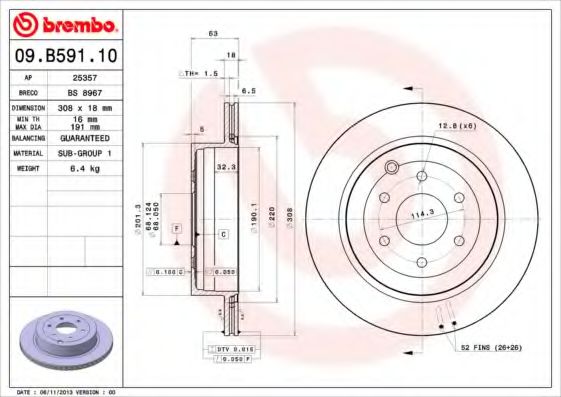 BREMBO 09.B591.10