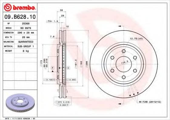 BREMBO 09.B628.10