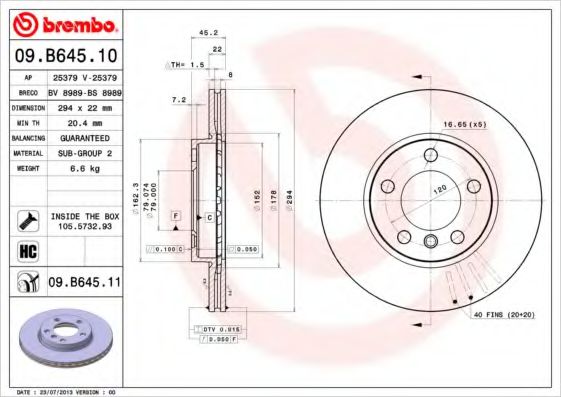 BREMBO 09.B645.10