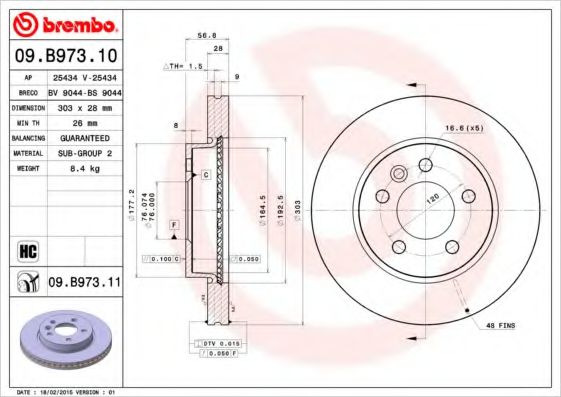 BREMBO 09.B973.11