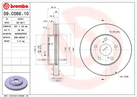 BREMBO 09.C066.10 BREMBO 09.C066.10