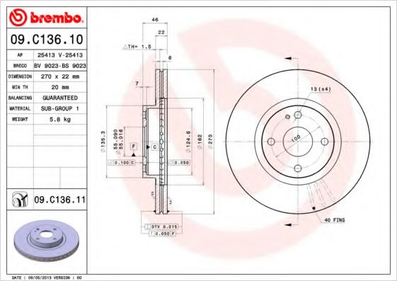 BREMBO 09.C136.10