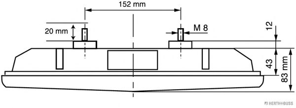 Задний фонарь; Задний фонарь HERTH+BUSS ELPARTS 83830366 Задний фонарь; Задний фонарь HERTH+BUSS ELPARTS 83830366