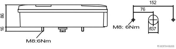 Задний фонарь; Задний фонарь HERTH+BUSS ELPARTS 83840650 Задний фонарь; Задний фонарь HERTH+BUSS ELPARTS 83840650