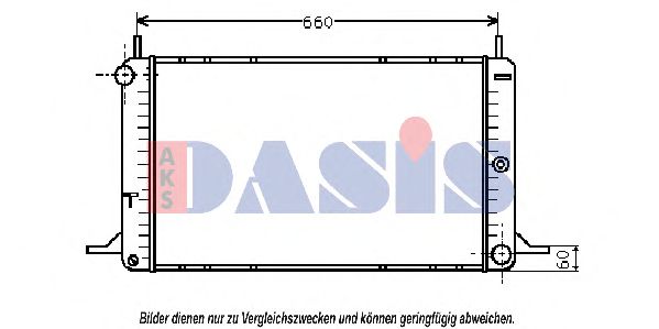 Радиатор, охлаждение двигателя AKS DASIS 090520N Радиатор, охлаждение двигателя AKS DASIS 090520N