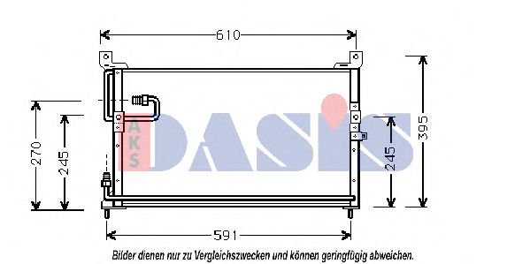 Конденсатор, кондиционер AKS DASIS 102150N Конденсатор, кондиционер AKS DASIS 102150N