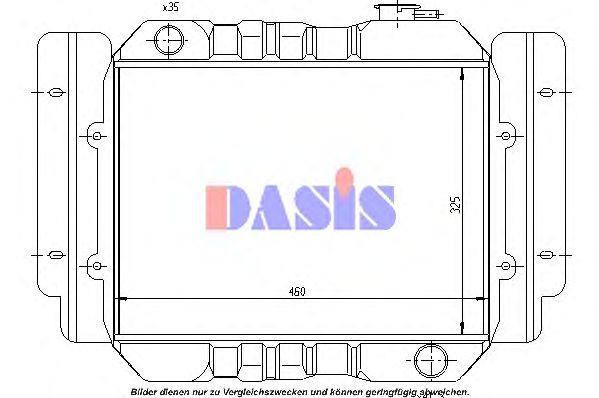 Радиатор, охлаждение двигателя AKS DASIS 110160N Радиатор, охлаждение двигателя AKS DASIS 110160N
