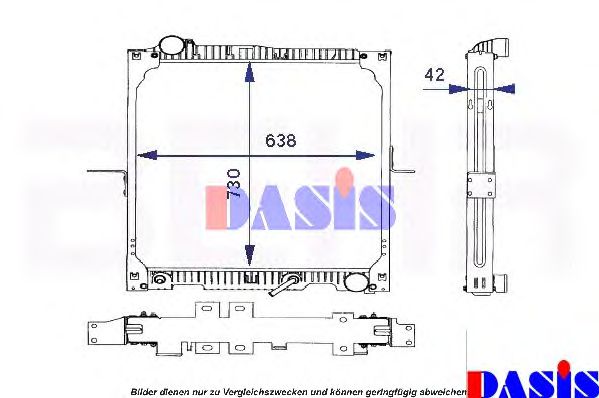 Радиатор, охлаждение двигателя AKS DASIS 132370N Радиатор, охлаждение двигателя AKS DASIS 132370N