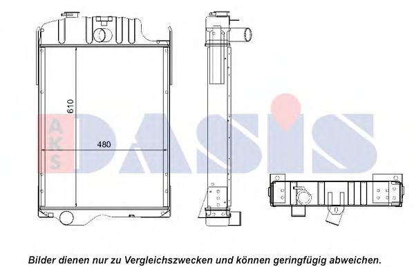 Радиатор, охлаждение двигателя AKS DASIS 440049N Радиатор, охлаждение двигателя AKS DASIS 440049N