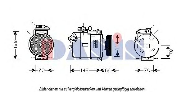 Компрессор, кондиционер AKS DASIS 851078N Компрессор, кондиционер AKS DASIS 851078N