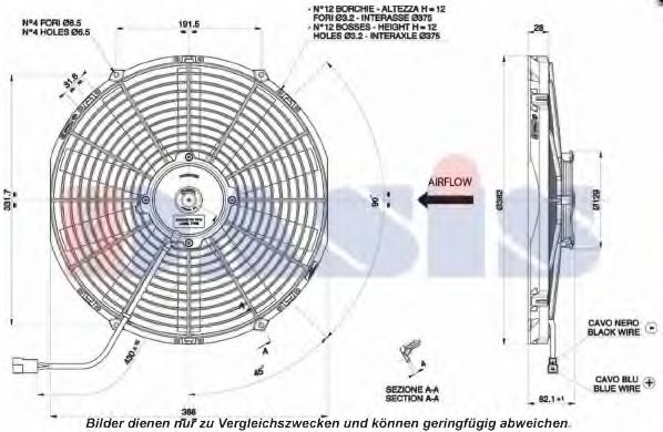 Вентилятор, конденсатор кондиционера AKS DASIS 870027N Вентилятор, конденсатор кондиционера AKS DASIS 870027N