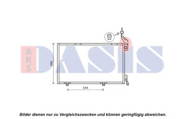 Конденсатор, кондиционер AKS DASIS 092065N Конденсатор, кондиционер AKS DASIS 092065N