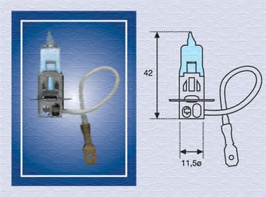 Лампа накаливания, противотуманная фара; Лампа накаливания MAGNETI MARELLI 002604100000 Лампа накаливания, противотуманная фара; Лампа накаливания MAGNETI MARELLI 002604100000